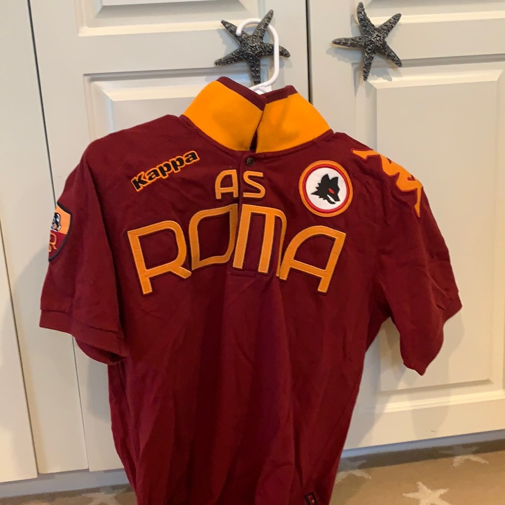 AS ROMA PATCHED POLO SHIRT #italy #soccer